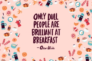 Only dull people are brilliant at...