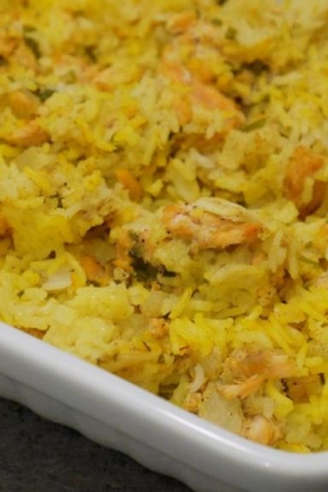 Salmon biryani, czyli ryż z łososiem