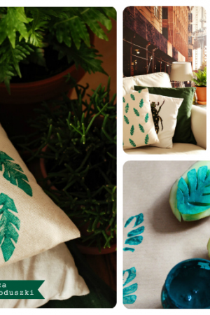 DIY - zielona metamorfoza poduszki