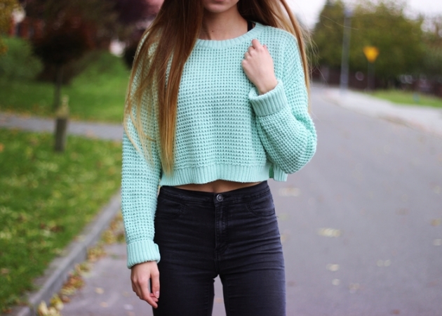 MINT CROPPED SWEATER