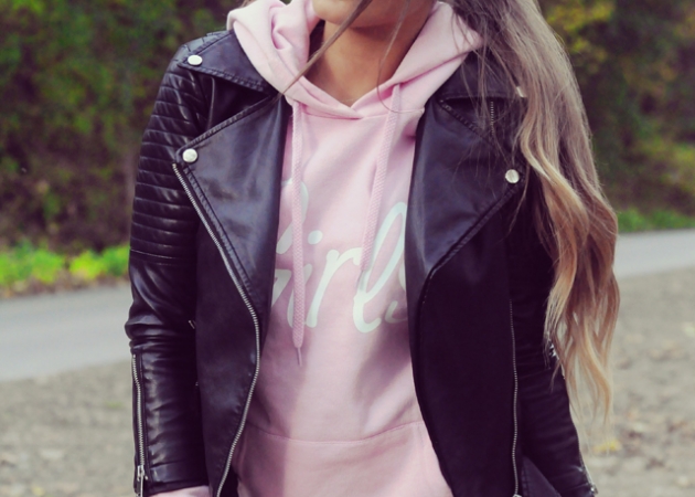 Różowa bluza w stylu streetwear