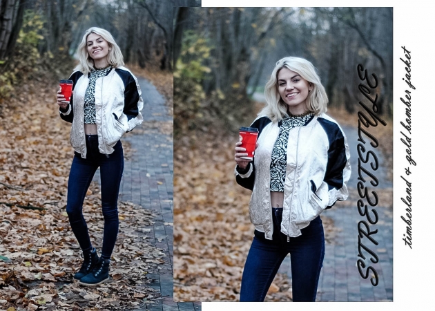 8.11.2016 - OOTD / TIMBERLANDY I ZŁOTY BOMBER - JESIENNY ZWYKLAK