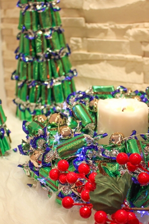 Cukierkowe dekoracje świąteczne