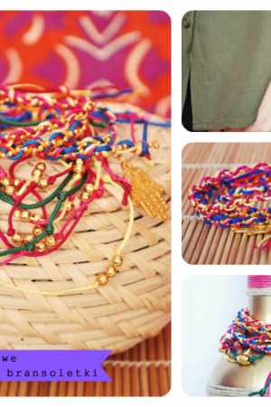 DIY - super kolorowy mix - bransoletki ze sznurka