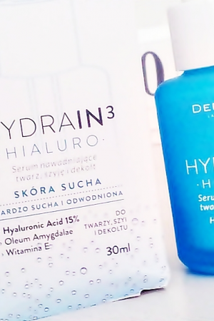Dermedic Hydrain3 Hialuro Serum nawadniające twarz, szyję i dekolt. Recenzja.