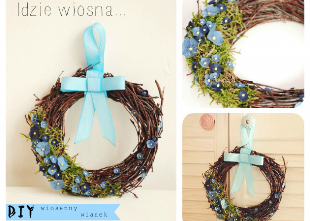 DIY - wiosenny wianek