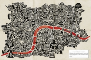 Typograficzna mapa Londynu