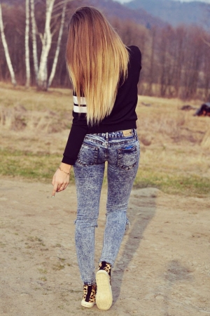 Black, leopard & jeans